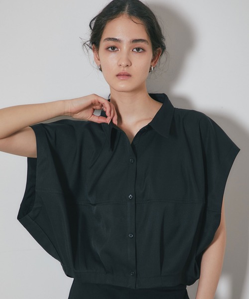 ARVELLIA ブラウス シャツ TUCKED SHORT VEST レディース : ZOZOTOWN 