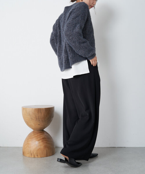 「Jena espace merveilleux」 長袖ニット FREE チャコールグレー レディース_画像7