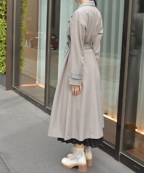 Midi Umi グレーのダッフルコート　レディース 4-770044-01.jpg