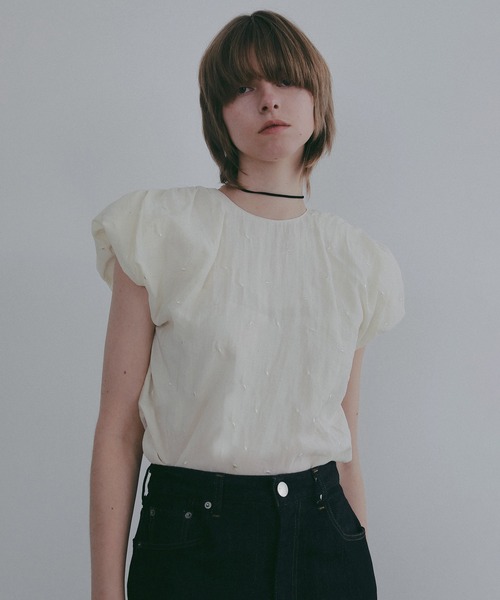 MANOF ブラウス MANOF（マノフ） ブラウス シャツ DOT EMBROIDERY BLOUSE レディース
