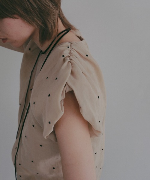 MANOF（マノフ） ブラウス シャツ DOT EMBROIDERY BLOUSE レディース