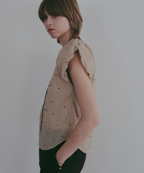 MANOF（マノフ） ブラウス シャツ DOT EMBROIDERY BLOUSE レディース