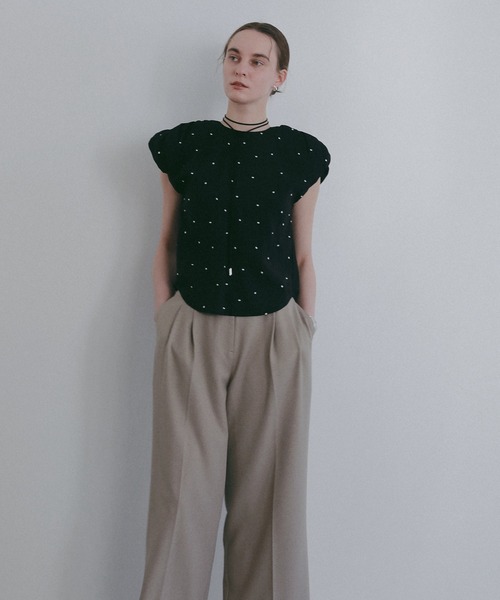 MANOF（マノフ） ブラウス シャツ DOT EMBROIDERY BLOUSE レディース