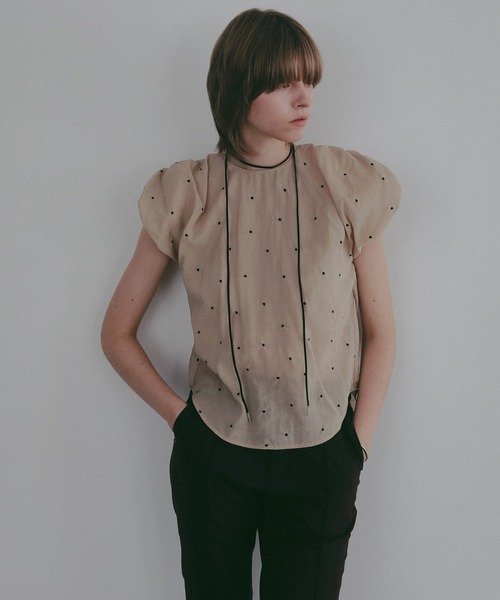 MANOF（マノフ） ブラウス シャツ DOT EMBROIDERY BLOUSE レディース