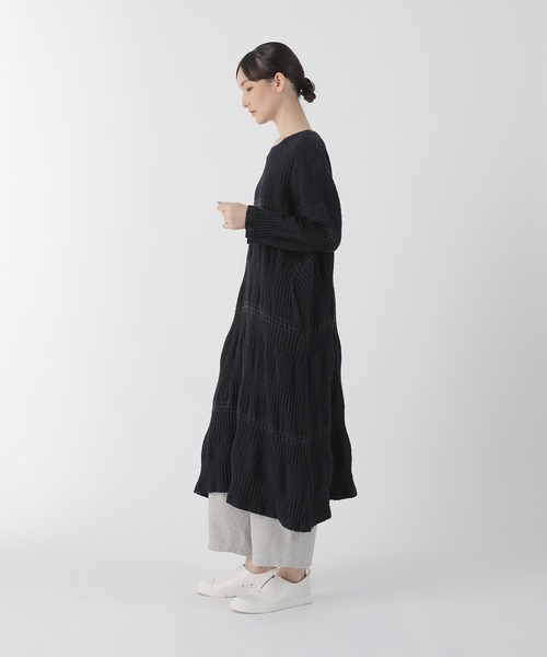 「Plantation」 長袖ワンピース M size オフホワイト レディース_2