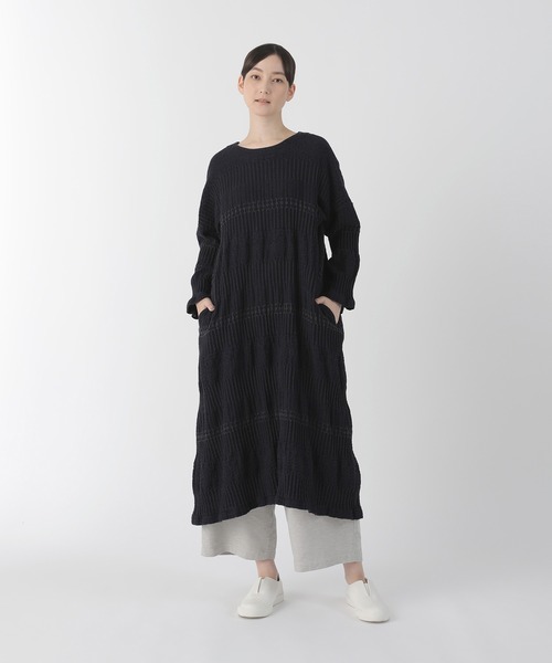 「Plantation」 長袖ワンピース M size オフホワイト レディース_4