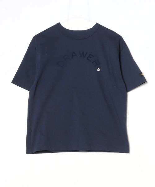 DRAWER（ドゥロワー） 半袖Tシャツ 2 ネイビー レディース : ZOZOTOWN