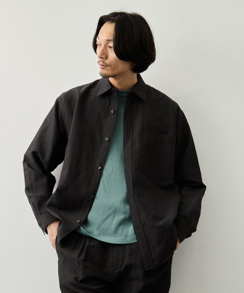 CITY TOKYO シャツ 「CITY TOKYO」ウールリネンウェザーリラックス