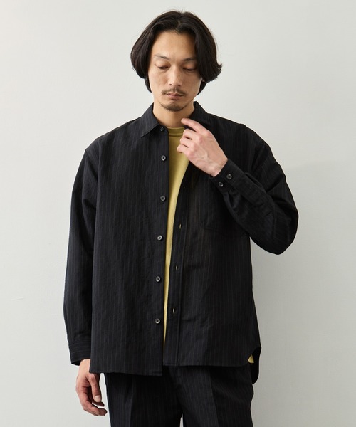 CITY TOKYO シャツ 「CITY TOKYO」ウールリネンウェザーリラックス