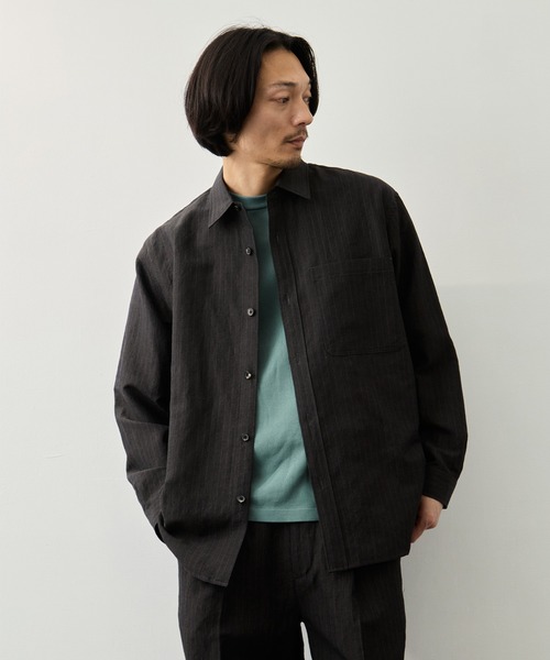 CITY TOKYO シャツ 「CITY TOKYO」ウールリネンウェザーリラックス