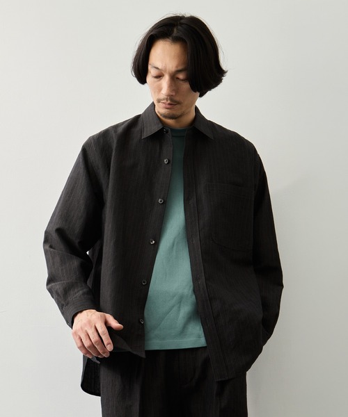 CITY TOKYO シャツ 「CITY TOKYO」ウールリネンウェザーリラックス