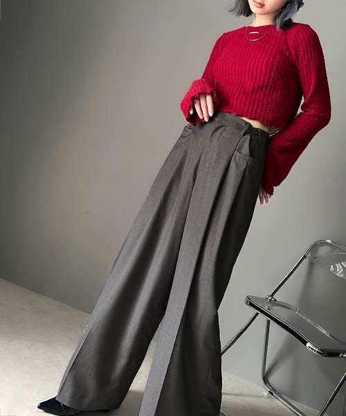 「classicalelf」 スラックス MEDIUM ブラック レディース_画像6