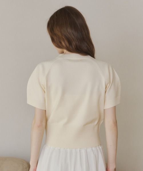 OLUN サマーニット ニット セーター half sleeve knit/ハーフスリーブ OLUN サマーニット ニット セーター half sleeve knit/ハーフスリーブ