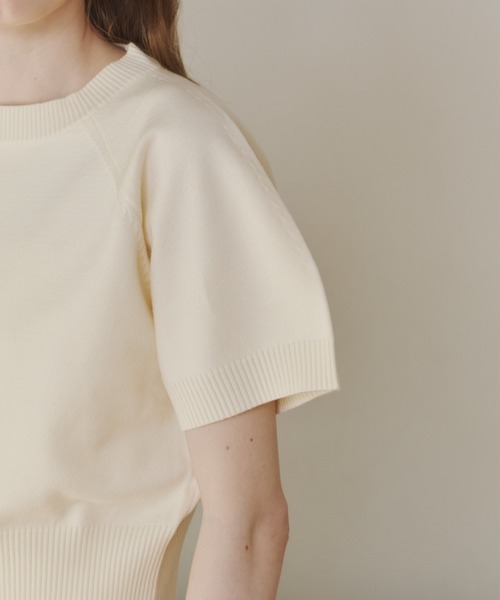 OLUN サマーニット ニット セーター half sleeve knit/ハーフスリーブ