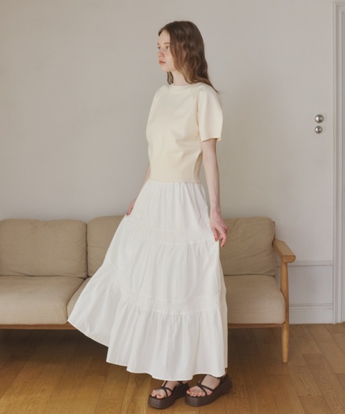 OLUN サマーニット ニット セーター half sleeve knit/ハーフスリーブ