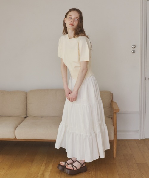 OLUN サマーニット ニット セーター half sleeve knit/ハーフスリーブ
