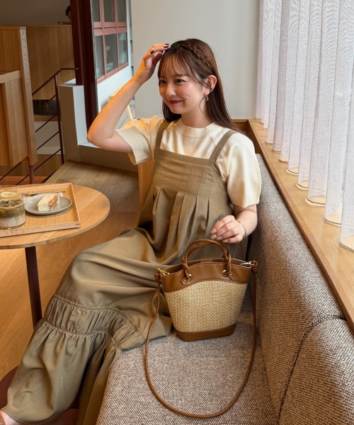 OLUN ハーフスリーブニット ベージュ M OLUN サマーニット ニット セーター half sleeve knit/ハーフスリーブ