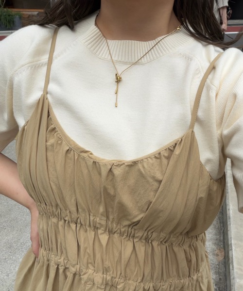 OLUN サマーニット ニット セーター half sleeve knit/ハーフスリーブ
