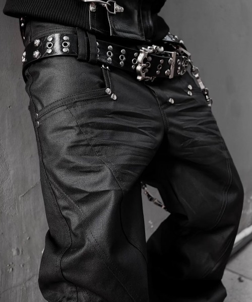 RICH ワイドパンツ ジーンズ 「RICH」Machine-wax Flare Pant