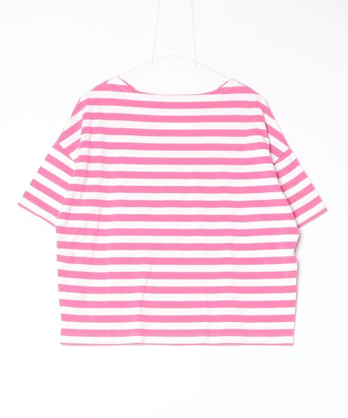 「maillot」 ボーダー柄半袖カットソー 0 ピンク レディース_画像2