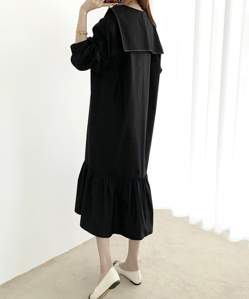 「Dewlily」 長袖ワンピース M ベージュ レディース_画像8