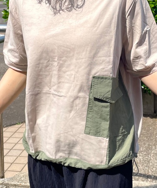 CRB tシャツ 半袖 ポケット異素材切替トップス レディース : ZOZOTOWN