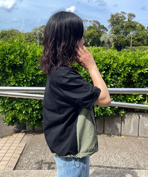 CRB tシャツ 半袖 ポケット異素材切替トップス レディース : ZOZOTOWN