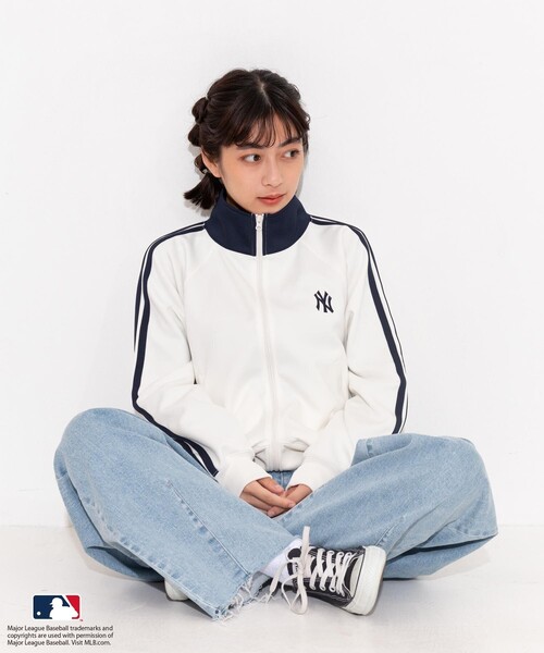 「FREAK'S STORE」 ジャージブルゾン SMALL ネイビー レディース_画像3