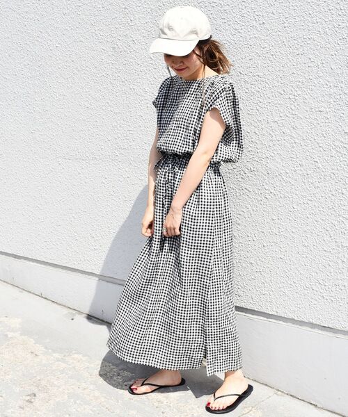 「liflattie ships」 半袖ワンピース SMALL ブラック レディース_画像3