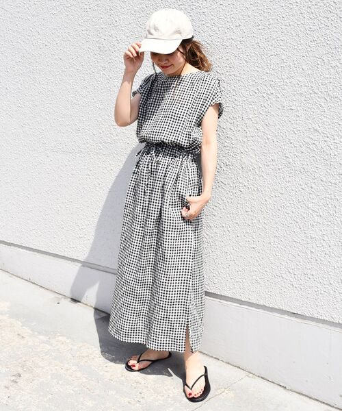 「liflattie ships」 半袖ワンピース SMALL ブラック レディース_画像4