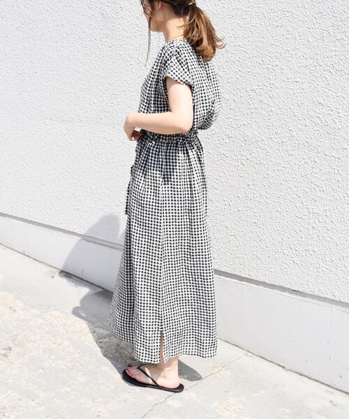 「liflattie ships」 半袖ワンピース SMALL ブラック レディース_画像8