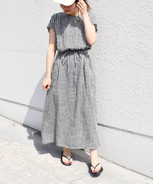 「liflattie ships」 半袖ワンピース SMALL ブラック レディース_画像9