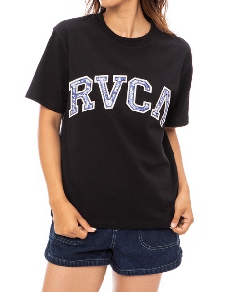 「RVCA」 半袖Tシャツ SMALL ブラック レディース_画像2