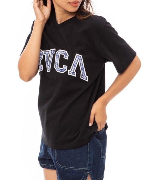 「RVCA」 半袖Tシャツ SMALL ブラック レディース_画像3