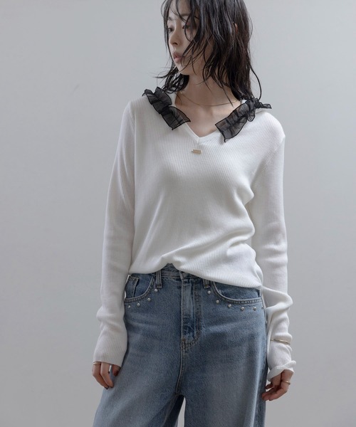 Eimee Law（エイミーロウ） ニット セーター フリルフーディー