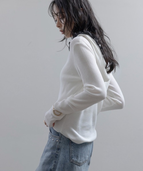 Eimee Law（エイミーロウ） ニット セーター フリルフーディー