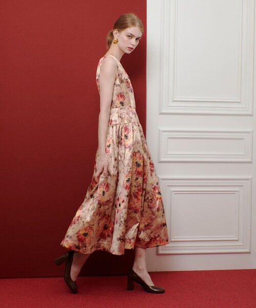 「LOULOU WILLOUGHBY」 ノースリーブワンピース 2 ベージュ系その他 レディース_画像3