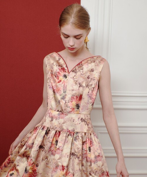 「LOULOU WILLOUGHBY」 ノースリーブワンピース 2 ベージュ系その他 レディース_画像5