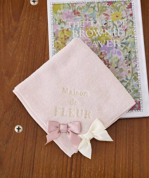 Maison de FLEUR（メゾンドフルール） ハンカチ バイカラーリボン