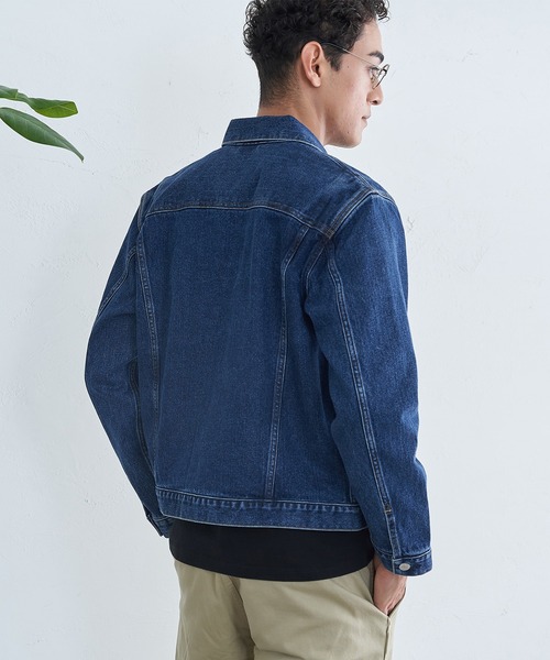 「EDWIN」 デニムジャケット LARGE インディゴブルー メンズ_画像5
