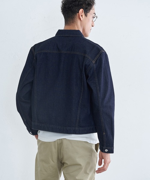 「EDWIN」 デニムジャケット LARGE インディゴブルー メンズ_画像7