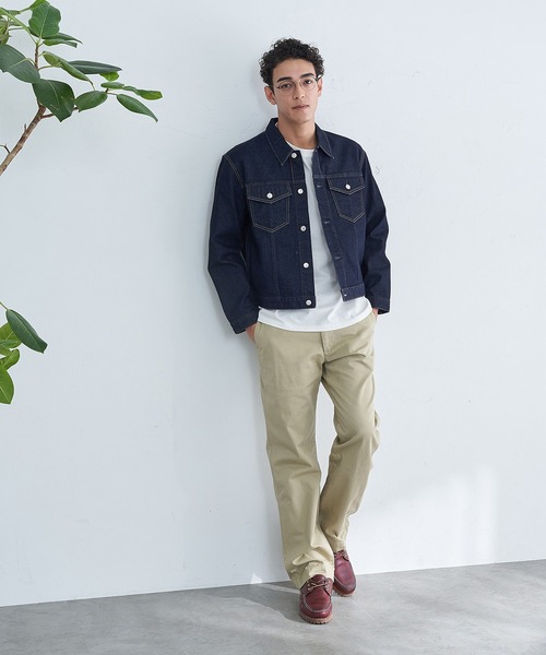 「EDWIN」 デニムジャケット LARGE インディゴブルー メンズ_画像8