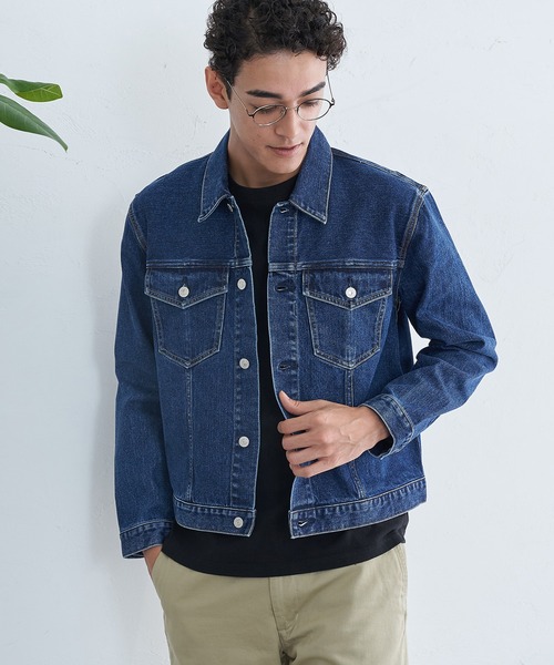 「EDWIN」 デニムジャケット LARGE インディゴブルー メンズ_画像9