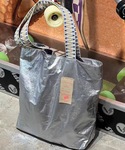 トートバッグ シルバー メタリック トートバッ...の詳細画像1