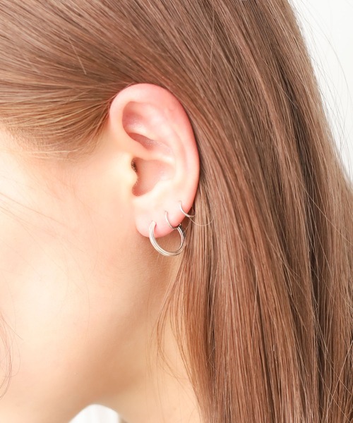NO WAY ピアス /SILVER925 16mmフープピアス/ メンズ