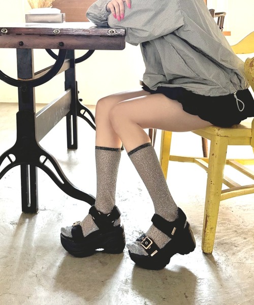 R＆E（アールアンドイー） 厚底 スポーツサンダル サンダル 「R＆E