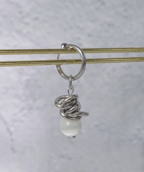 SBG by 7JEWELRY ピアス SBG ストーン×リンクチェーンデザインピアス