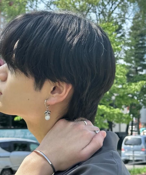 SBG by 7JEWELRY ピアス SBG ストーン×リンクチェーンデザインピアス