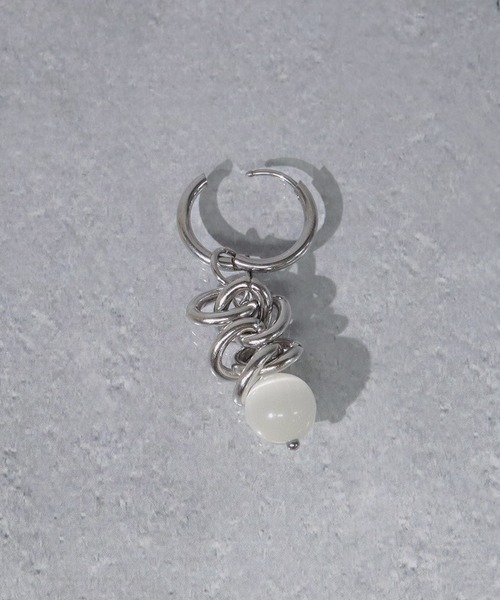 SBG by 7JEWELRY ピアス SBG ストーン×リンクチェーンデザインピアス