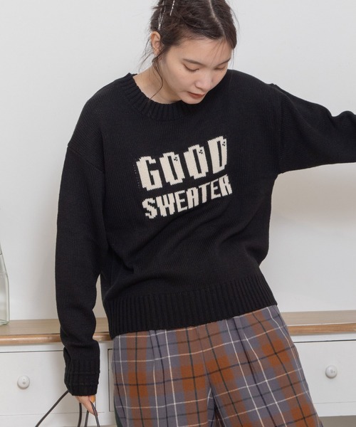 POU DOU DOU（プードゥドゥ） ニット セーター GOOD SWEATERロゴ